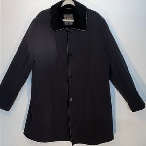 Cole Haan Nylon and Lambskin Coat